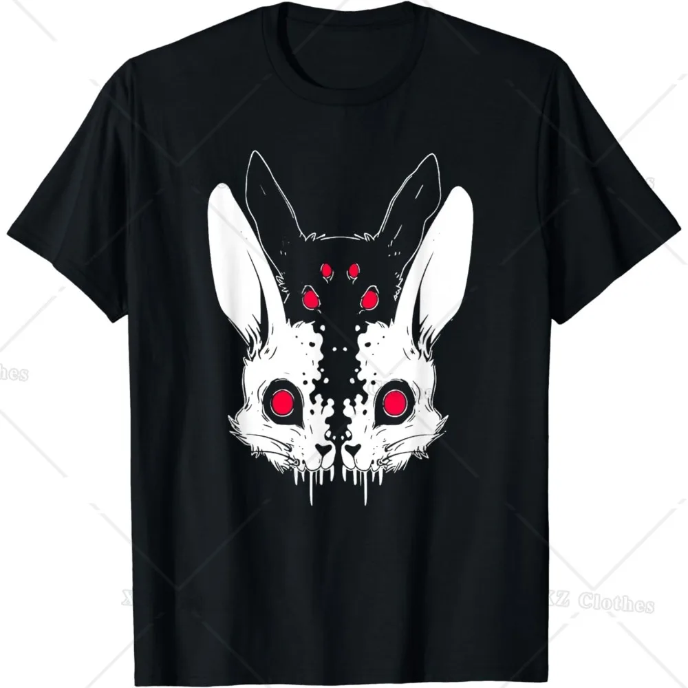 

Страшный милый кролик, ужасный кролик, готический кролик, футболка для женщин и мужчин