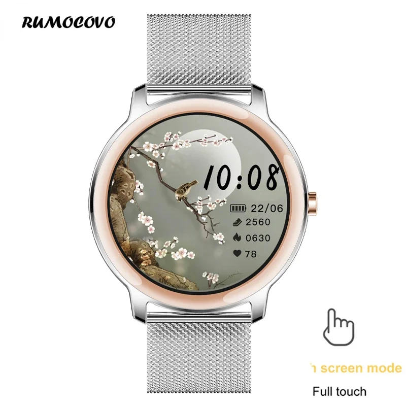 

RUMOCOVO® Smart Watch Ladies Full Touch Screen Sports Fitness Watch IP67 waterproof Bluetooth For Android IOS Ladies Smartwatch