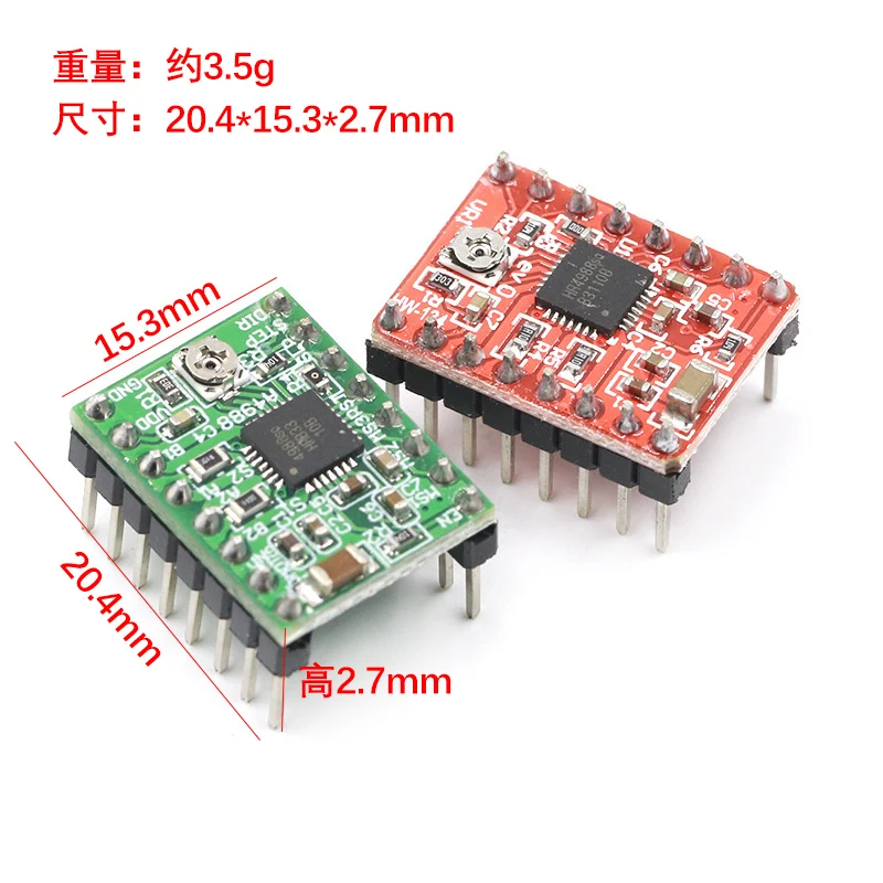 CNC 3D Printer Parts Reprap pololu A4988 Stepper Motor Driver Module Heatsink ramps 1.4 arduino