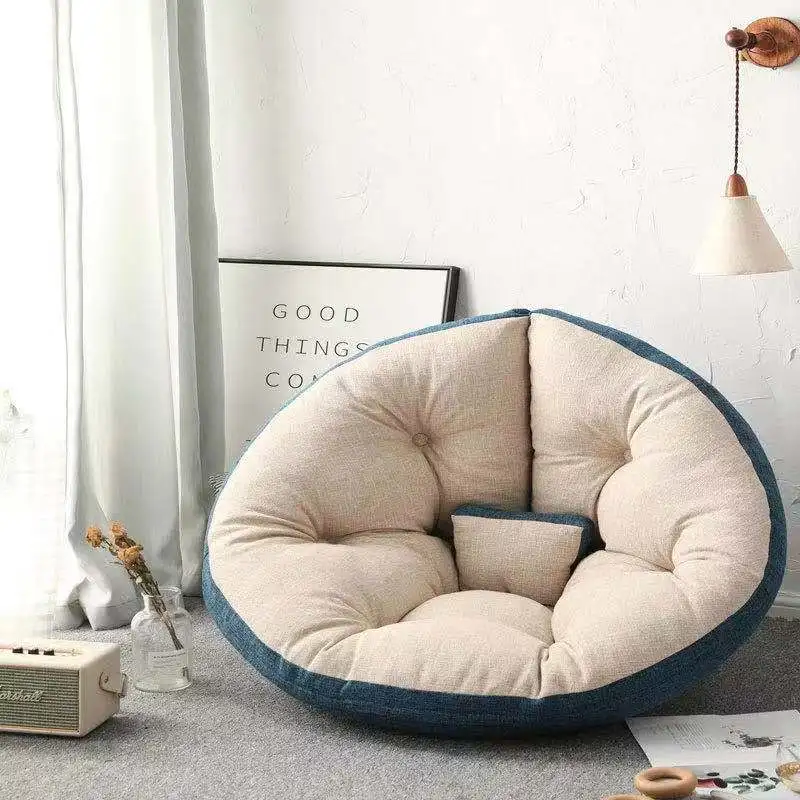 

European Fabric Lazy Sofa Bedroom Balcony Small Apartment Single Bean Bag Multifunction Tatami Lounger Seat Livingroom Appliance