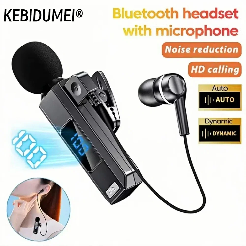 M1 Lavalier Business Bluetooth 5.5 casque 30H avec micro HD alimentation LED affichage numérique suppression du bruit casque sans fil HIFI