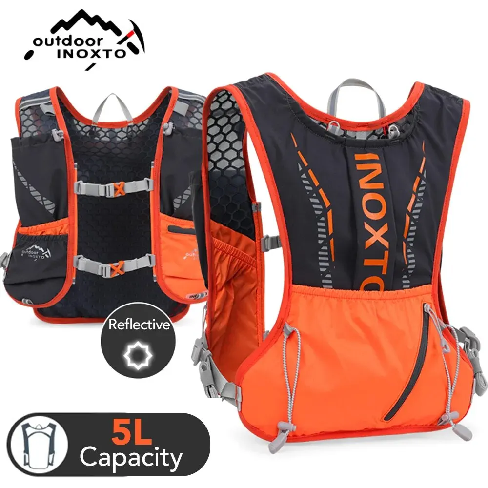 INOXTO-Lightweight Running Backpack Hydration Vest, Suitable for Bicycle Marathon Hiking, Ultra-light and Portable 5L