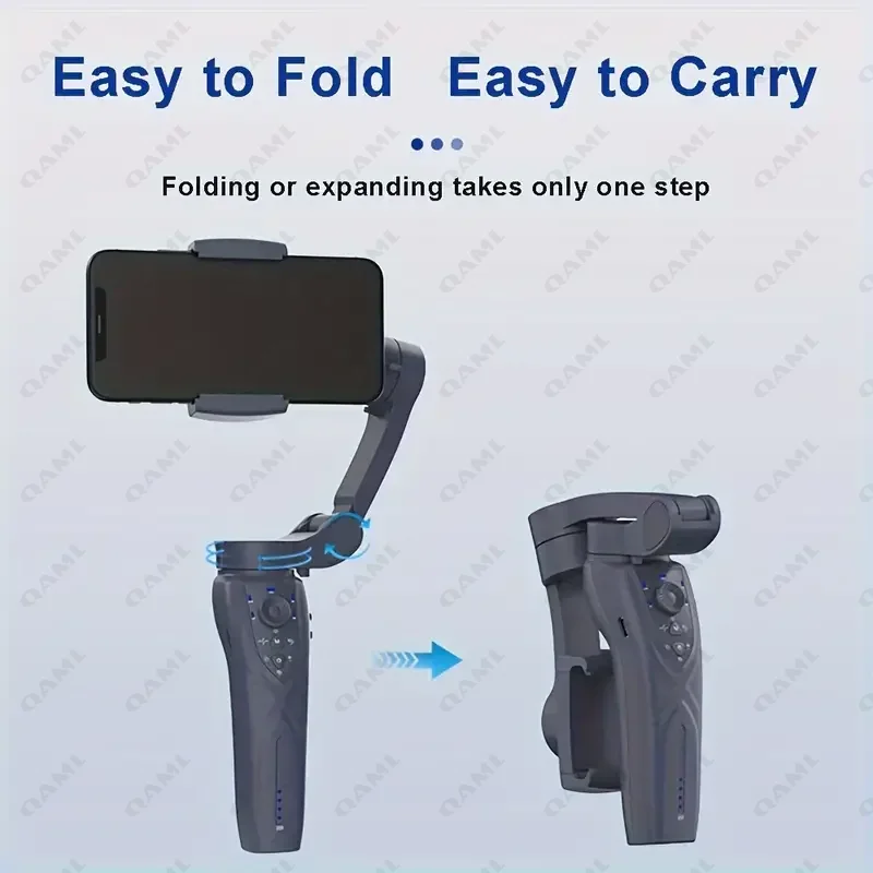 Handheld Gimbal Stabilizer 3-Axis APP Function AI Face Smart Tracking Smartphone