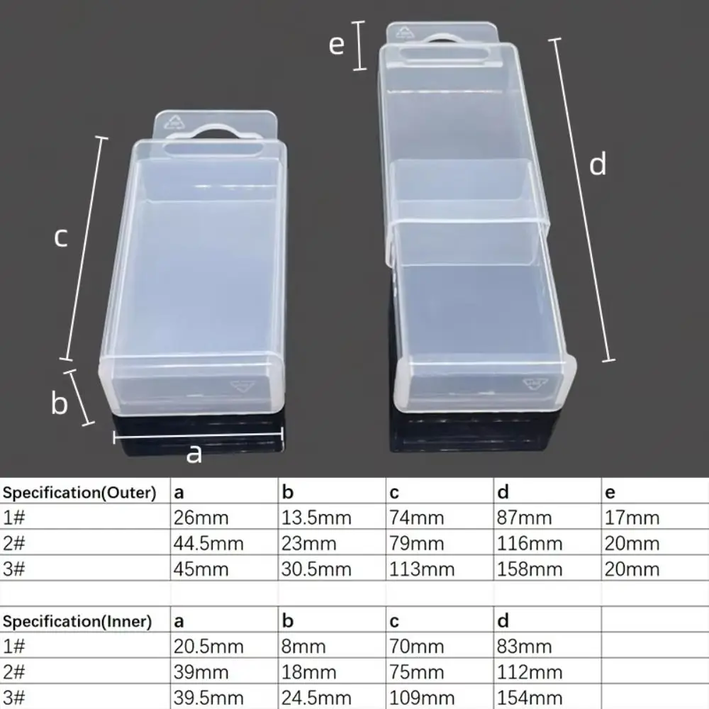 Tool storage box 3Pcs/Set adjustable height drill telescopic plastic twist drill rectangular clear parts storage case