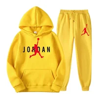 En's automne et hiver nouvelle marque ensemble imprimé, chemise à capuche + pantalon ensemble deux pièces, vêtements de sport décontractés à la mode 6