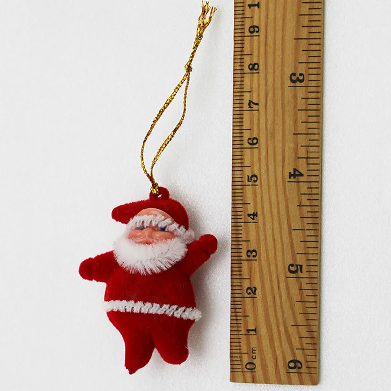 (6pcs/pack)5cm Mini Santa Claus Christmas Tree Decoration Hanging Pendant Holiday Old Man Decorations Hanging Accessories Home