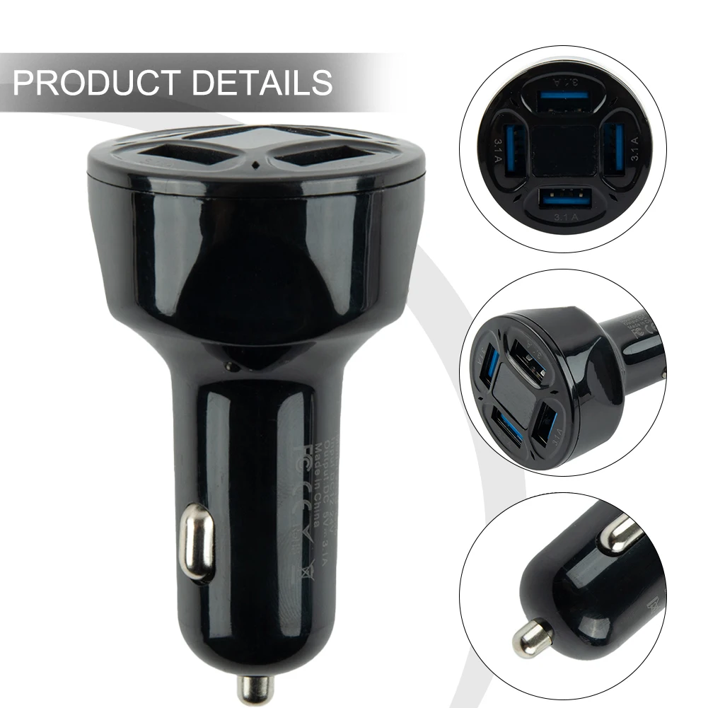 Charger Car Charger 4Ports USB Car Charger Adapter Car Accessories Fast Charger LED Display Monitors Brand New High Quality 1pc high quality neutral auto safety switch 89451 52040 8945152040 for toyota prius car accessories fast delivery