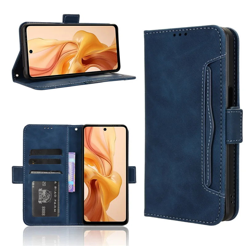 Leather Flip Case with Multi-Card Slots