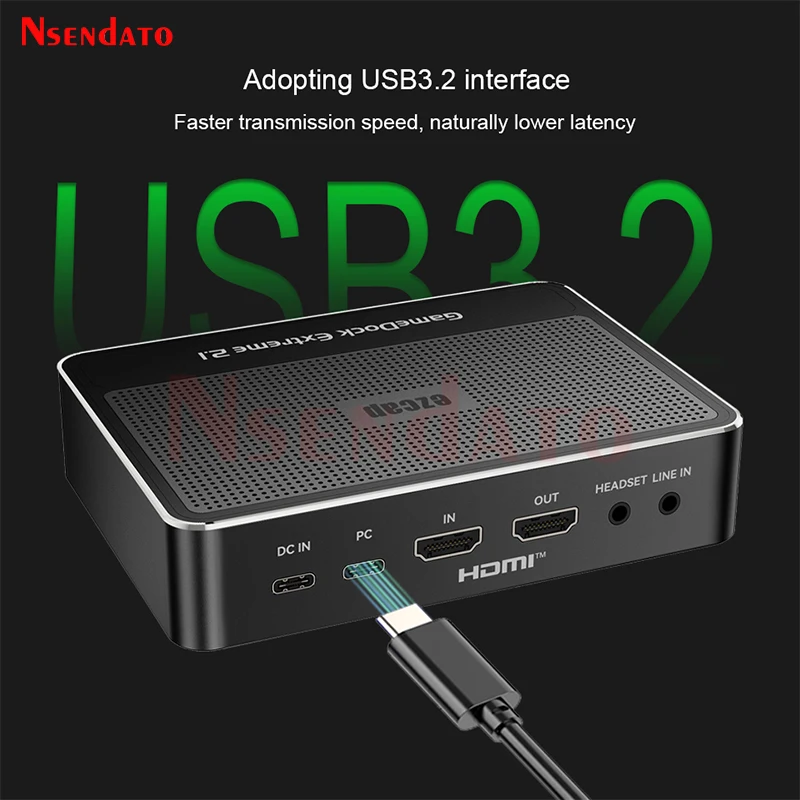 Ezcap364 GameDock Extreme 8K USB 3.2 Type C HDMI Video Audio Game Capture Card 4K 60hz For PS5 Camera  Live Streaming Recorder