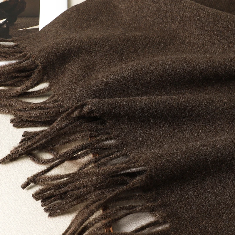 Luxurious Winter Cashmere Scarf – Versatile Solid Color Shawl Wrap