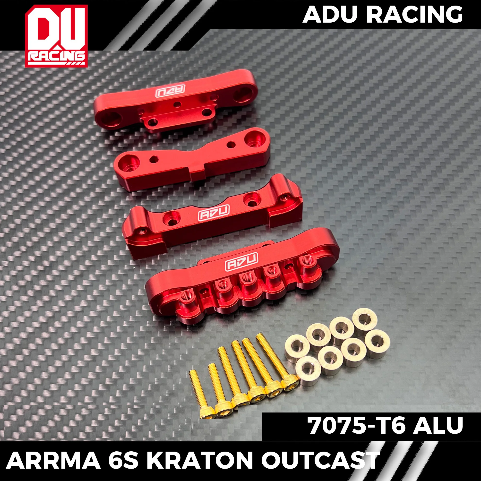 ARRMA 6S MOJAVE KRATON OUTCAST RTR 및 EXB V6용 ADU RACING 7075-T6 알루미늄 암 서스펜션 마운트