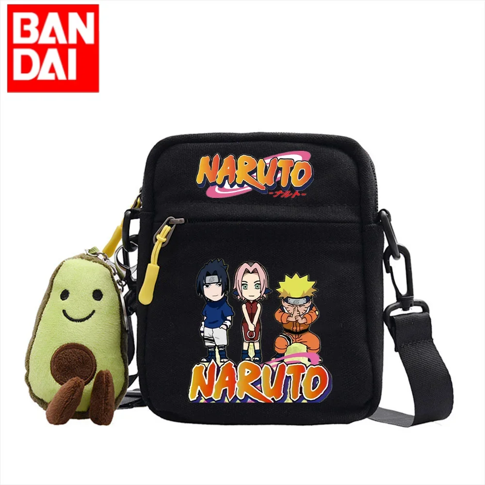 

Bandai Anime Naruto Backpack Single Shoulder Canvas Bag New Cute Square Bag Children's Backpack Schoolbag Boys and Girls