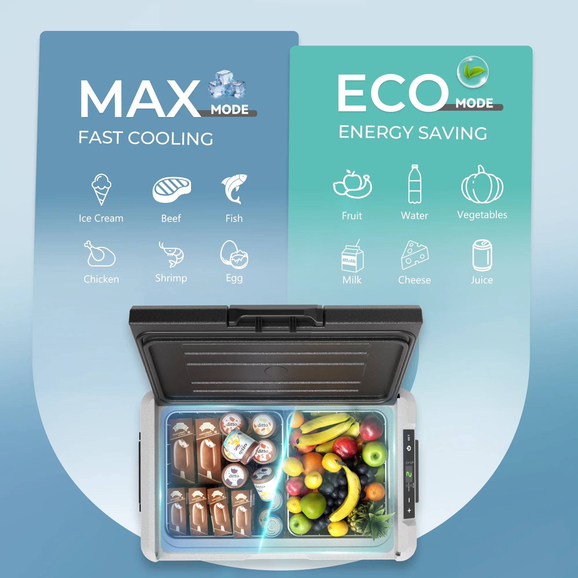 Euhomy 35L Portable Car Refrigerator Fridge/Warmer...