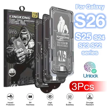 3 Pezzi Pellicola Protettiva in Vetro Temperato 9H Anti-Impronta per Galaxy S26 S25 S24 Ultra S23 S22 Plus Edge, Accessori per Cellulari Senza Polvere