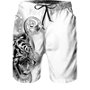 2024 Summer New Men Beach Shorts Casual Cool Animal 3d Print Tiger Short Pants Running Trunks Breathable Men Pockets Swimwear 3