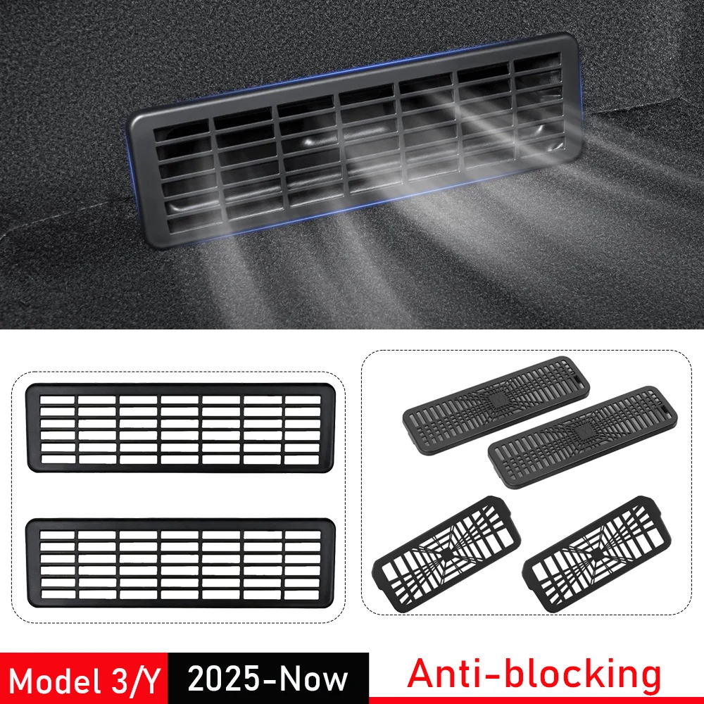 Backseat Air Vent Cover for Tesla Model Y Juniper Model Rear Seat Air Condition Outlet Protector Grille Accessories