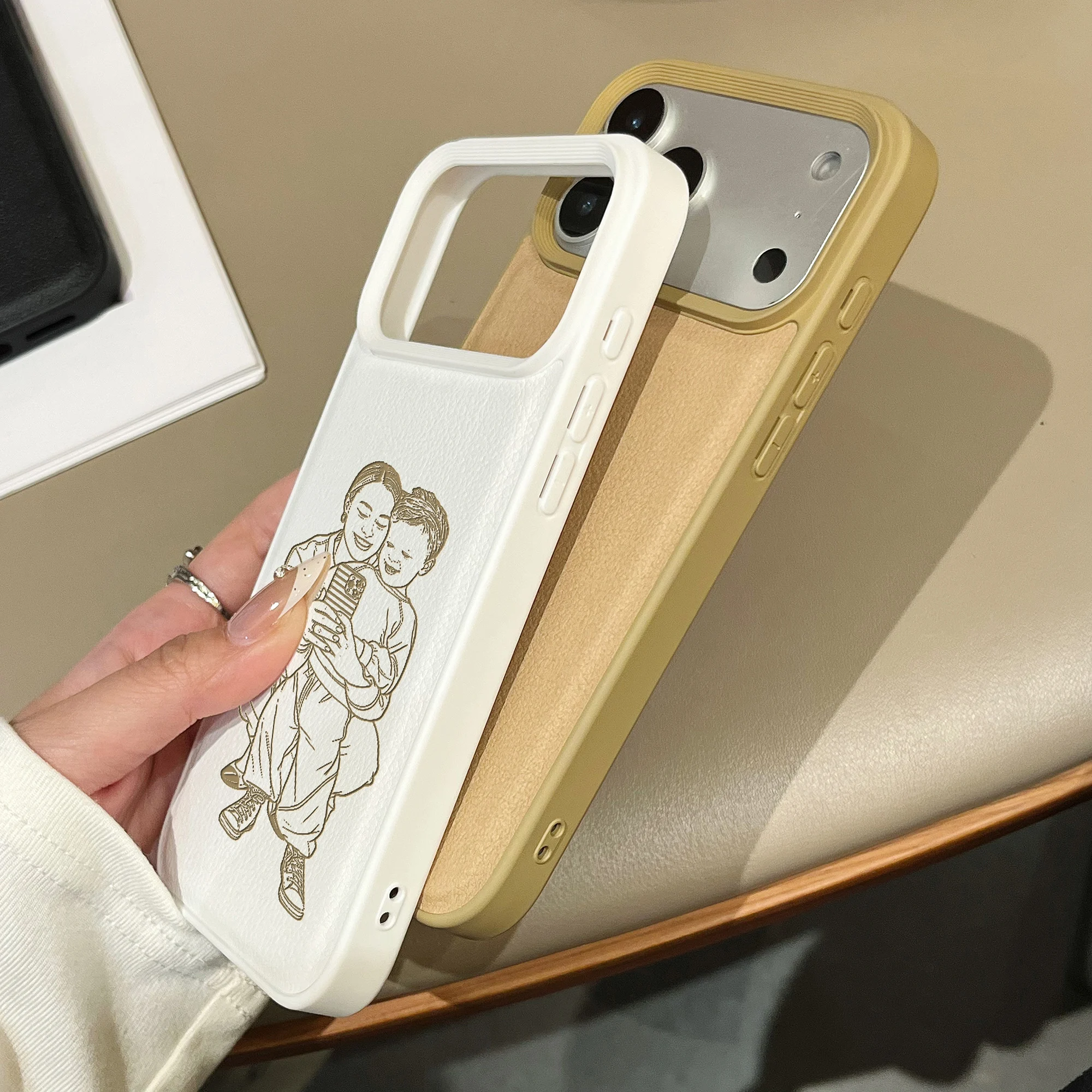 Custom Photo Image Converted to Minimalist Line Style Phone Case thumbnail 4