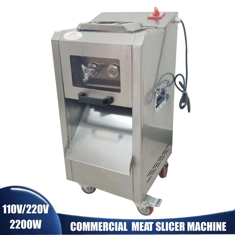 

110V 220V Electric Commercial Meat Slicer Vegetable Cutting Machine Pork Lamb Beef Food Chopper Meat Grinder Dicing Machine