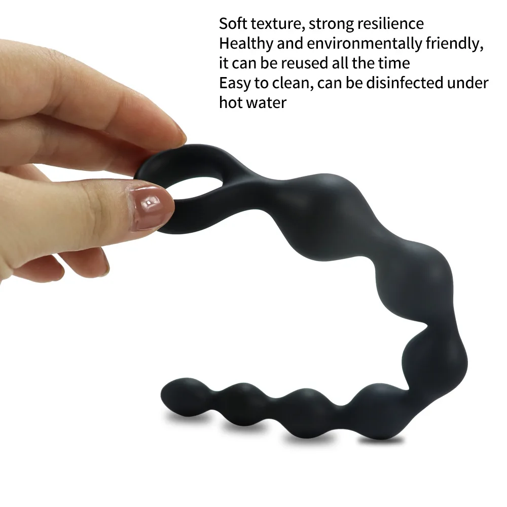 20CM Silicone Anal Beads Prostate Stimulator Ball Butt Plug Anal Plug 18+ Adult Women Men Couple Flirt Gay Ero_voghion.com