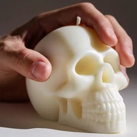 3D Skull Candle Silicone Mold DIY Halloween Decorative Candle Handmade Soap Plaster Epoxy Craft Casting Tools for Home Gifts