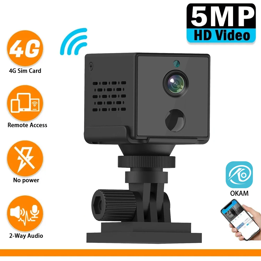 Smart Security Surveillance Camera 500W Pixel HD WiFi Home Surveillance Camera PIR Body Detection Two-Way Audio Mini