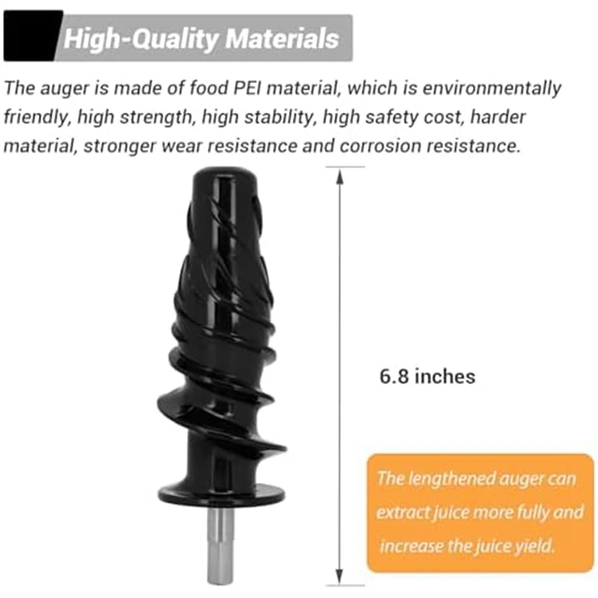 8006 Juicer Replacement Parts Auger Compatible Thruster for Omega 8003, 8004, 8005, 8007, 8008, MM900HDS