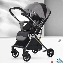 

BETSOCCI Two-way ultra-light stroller can sit and lie simple one-button folding high-view newborn baby umbrella car