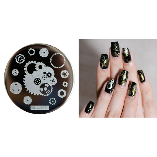 Round Nail Stamping Plates Butterfly/Constellation/Leaf/Bird Stainless Steel Image Stencils Printing Nails Decor 5.5cm Tool