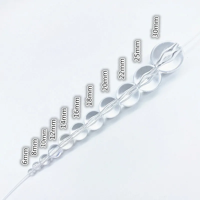 New 6 mm --30 mm acrylic transparent Pearl homemade necklace jewelry handmade DIY woven bracelet beaded ornaments