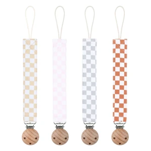Geometric Pattern Baby Pacifier Clip Pacifier Chain Teething Chain Clip