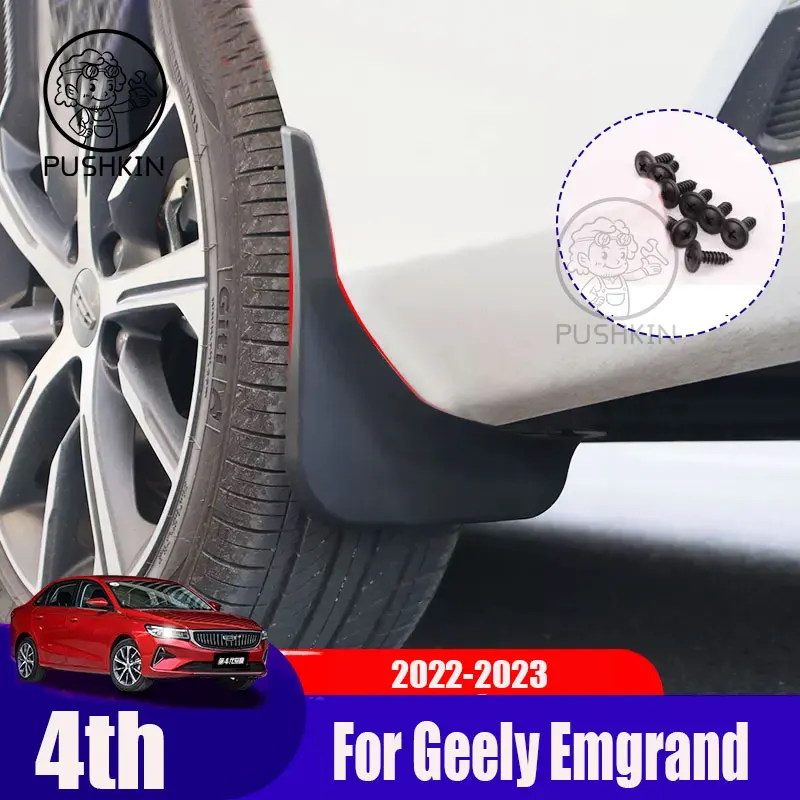 

Car Mudguards Plastic Fender Cover Flares Splash Guard Cover Exterior Mud Flaps For Geely Emgrand 4th 2022 2023 Accessories