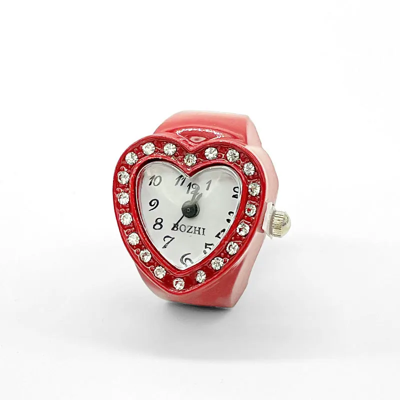 Temperament ženy láska milenci prst hodinky malý roztomilá malý ciferník blesk diamant móda hodinky