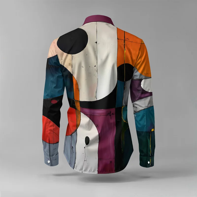 2025 Spring Summer Men Shirt Set Brand Print Fashion Simple Two Piece Set Mens Luxury Lightweight Party Long Sleeves Suit Casual_voghion.com