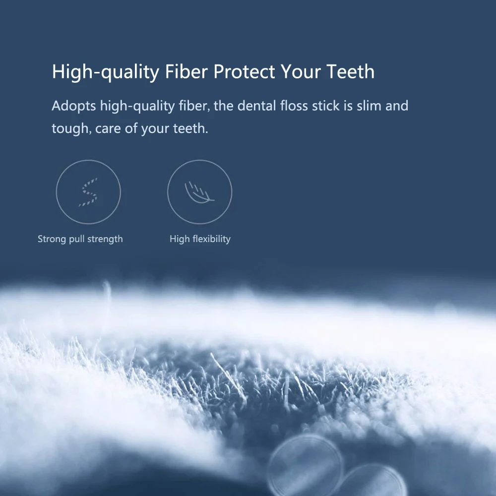 재고 있음 Youpin Soocare 치과 Foss 선택 치아 치아 이쑤시개 스틱 구강 관리 인체 공학적 디자인 FDA 테스트 식품 등급 50 개/상자