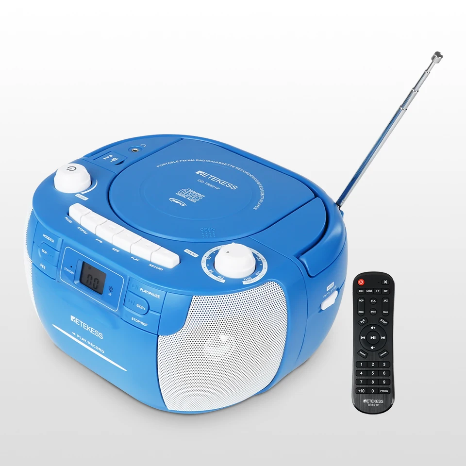 RETEKESS TR621P Bluetooth Multifunktionsradio Tragbarer CD-Kassetten-Player Rekorder Stereo-Boombox FM/AM für Party, Zuhause, Geschenke – Detail 12