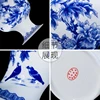 Elegant Jingdezhen Blue and White Porcelain Vases Fine Bone China Vase Peony Decorated High Quality Ceramic Vase 4