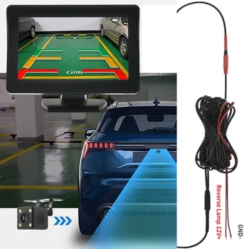 Telecamera posteriore per auto con monitor per Volkswagen Golf T-ROC Renault Clio Dacia Sandero Ford F-150 Skoda Octavia Peugeot 208