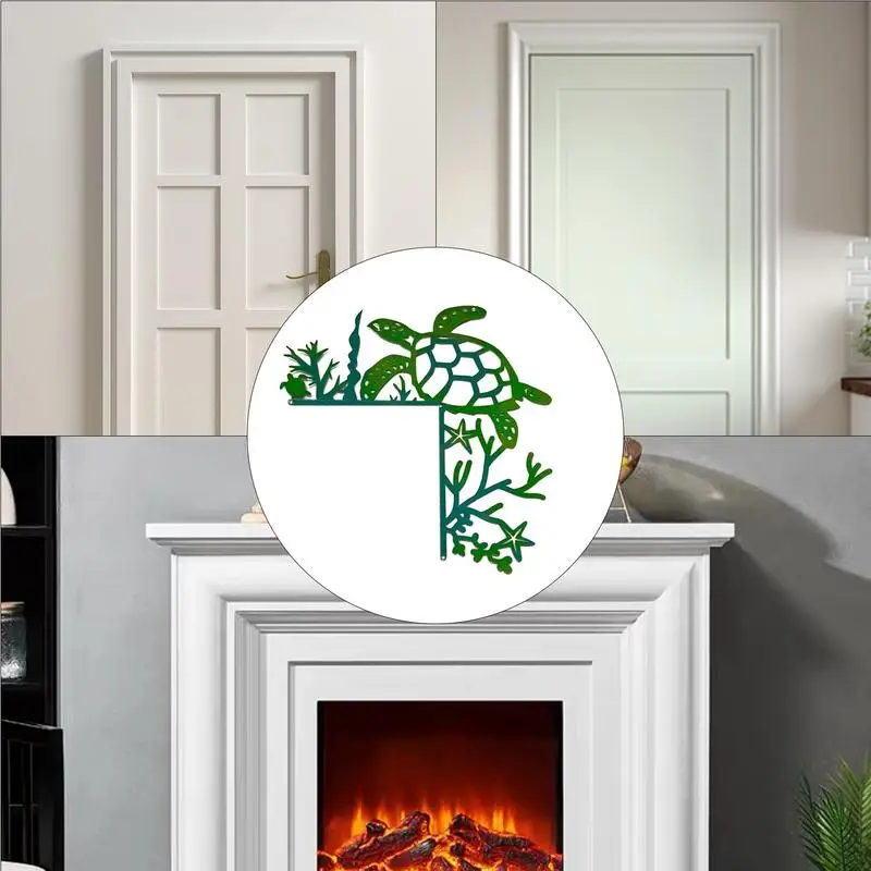 Sea Turtle Window Door Frame Decoration Metal Door Corner Sign Shelf Table Corner placement Ornament Home Decor Accessories