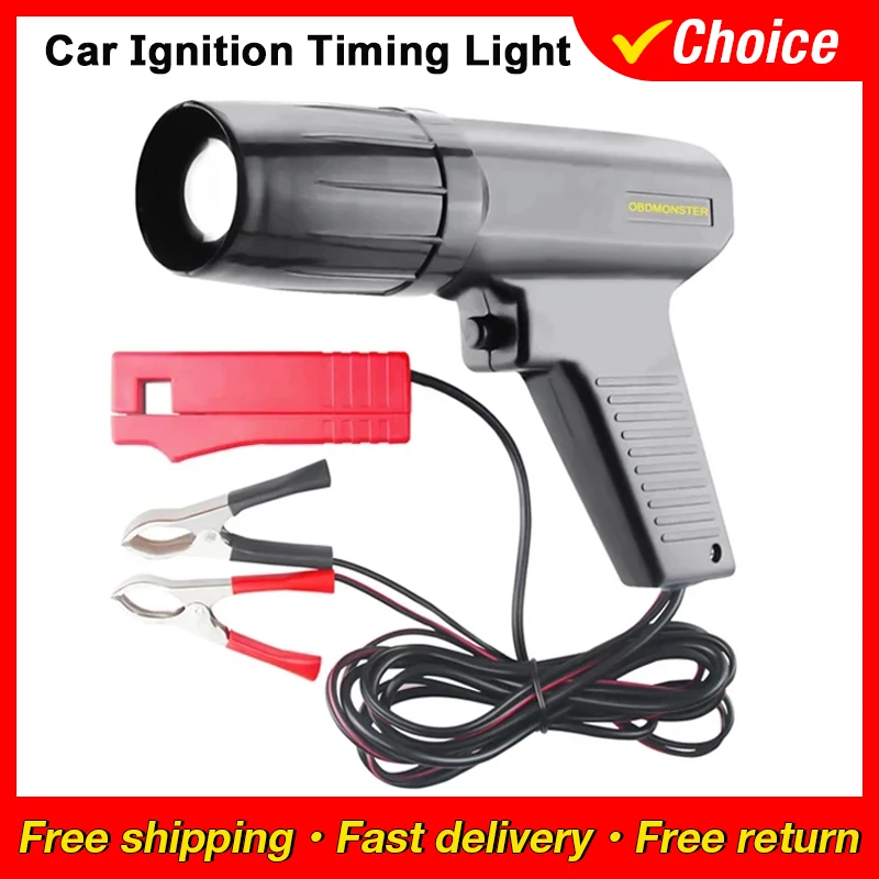 12V Car Ignition Timing Light Engine Ignition Timing Gun Strobe Lamp Auto Diagnostic Maintenance Tools For Car Motorcycle Marine