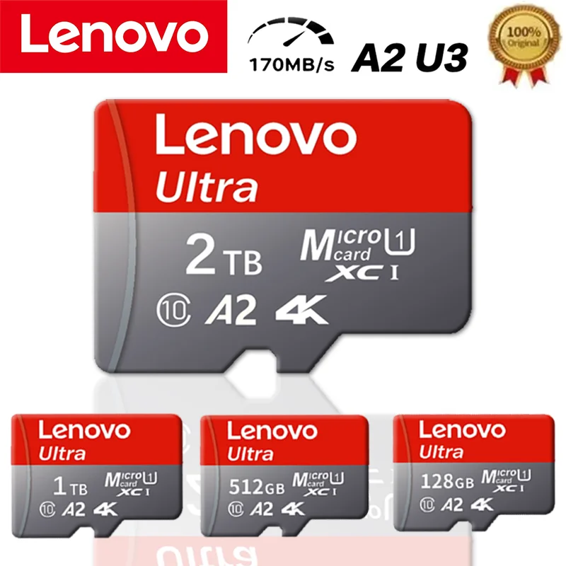 memory card Lenovo 512GB 1TB 2TB 128GB SD card 512GB memory card micro TF high-speed storage gaming smartphone DSLR camera 4K video laptop