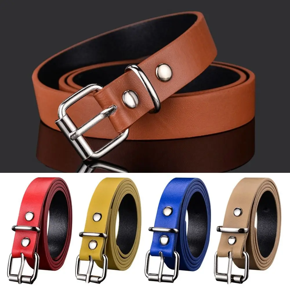 Kinder PU Leder Gürtel Junge Mädchen Kind Casual Taille Strap Bund Metall Schnalle Für Jeans Hosen Hosen Kleid Verstellbaren Gürtel