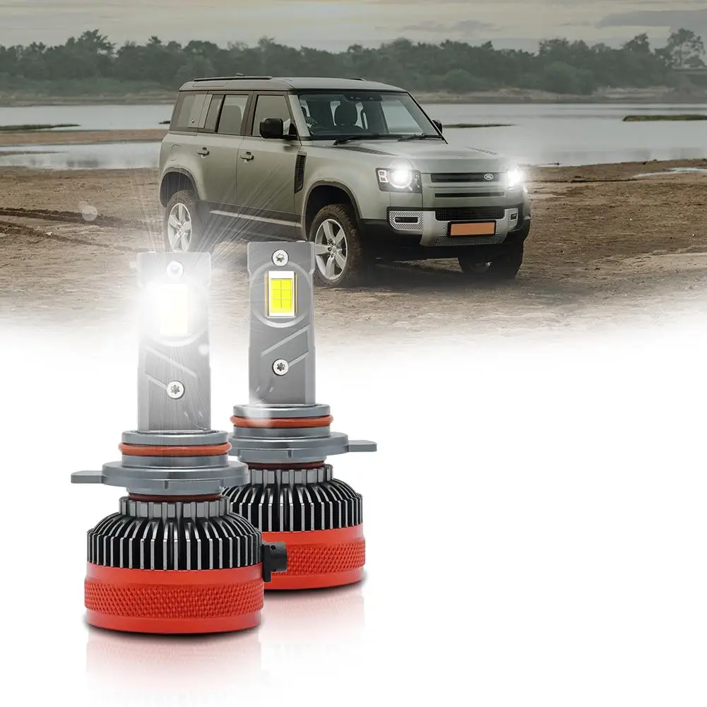 

1 Pair A1 Car LED Headlight Bulbs 120W 6000K Ultra Bright 15000rmp Heat Dissipation Headlamp Kit IP68 Waterproof Pack Of 2
