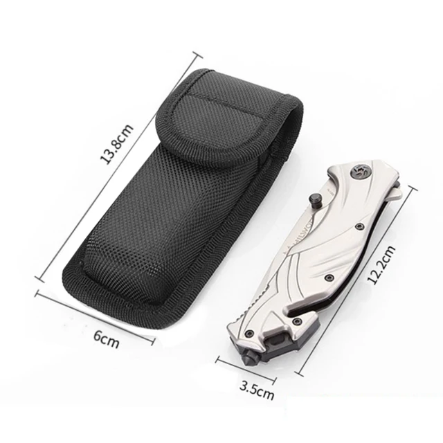 Tourbon 4.1 "custodia A Scatto Con Fodero Per Coltello In Pelle Custodia Per Coltello Portatile Per Mini Coltello Pieghevole Fondina EDC Con Cintura A Clip Con Anello Per Cintura - Foto 12