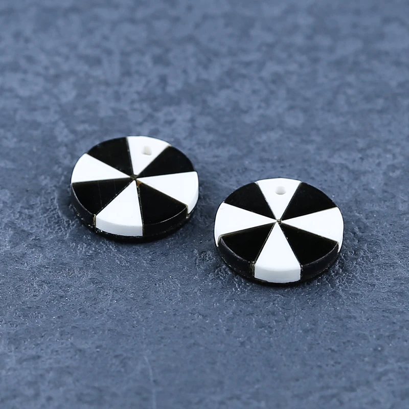 Natural Stone White Agate,Obsdian Round Shape Fashion Jewelry Women Earrings Accessories 12x3mm 1.3g