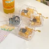 1pc Mini Creative Acrylic Music Box Hand Windup Metal Movement Octave Box Transparent Birthday Valentine's Day New Year Gift 6