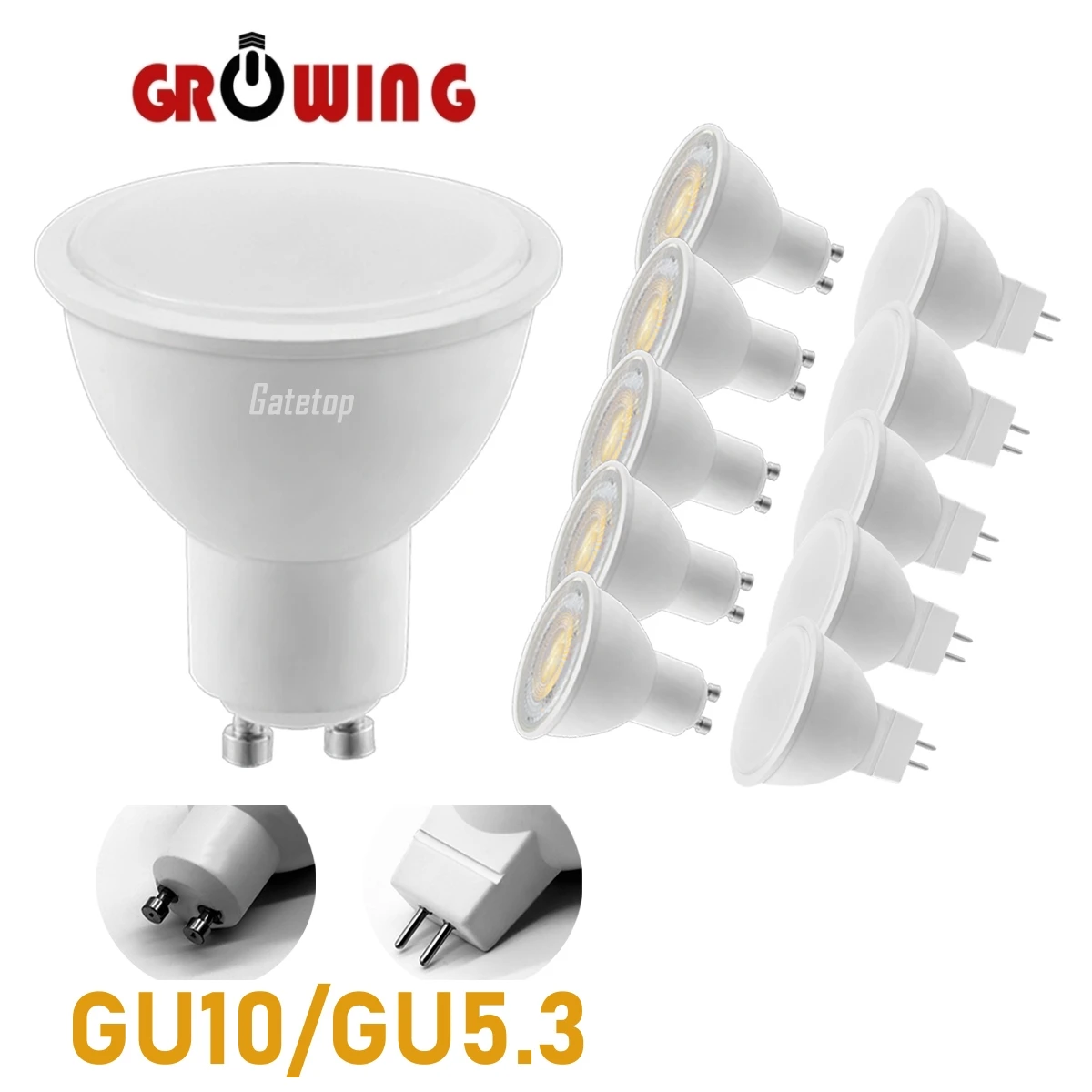 페덱스 발송 도어 탑 LED 스포트라이트 전구, 홈 데코, AC220V, GU10, GU5.3, MR16, 30 개/몫