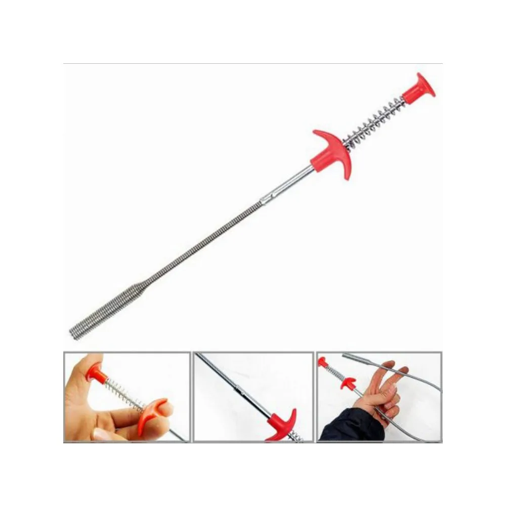 4 클로 60cm 긴 리치 유연한 픽업 도구 스프링 그립 너트와 볼트를 집어들기 위한 좁은 벤드 커브 그래버