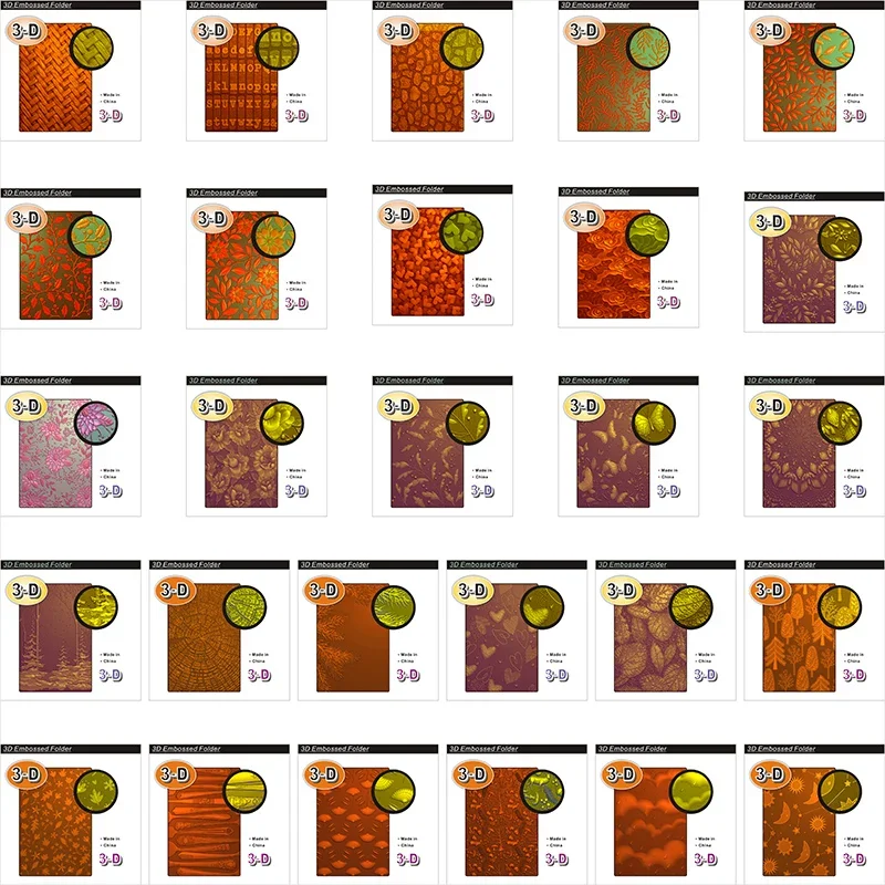 3d Embossed Folder For Handmade Brick Wall Cobblestone Leaves And Letter Background Greeting Card Scrapbook-New