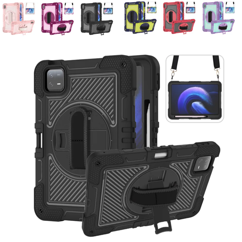 Durable Tablet Case with Kickstand & Shoulder Straps - Enhanced Protection for 8.7 to 11 Inch Tablets