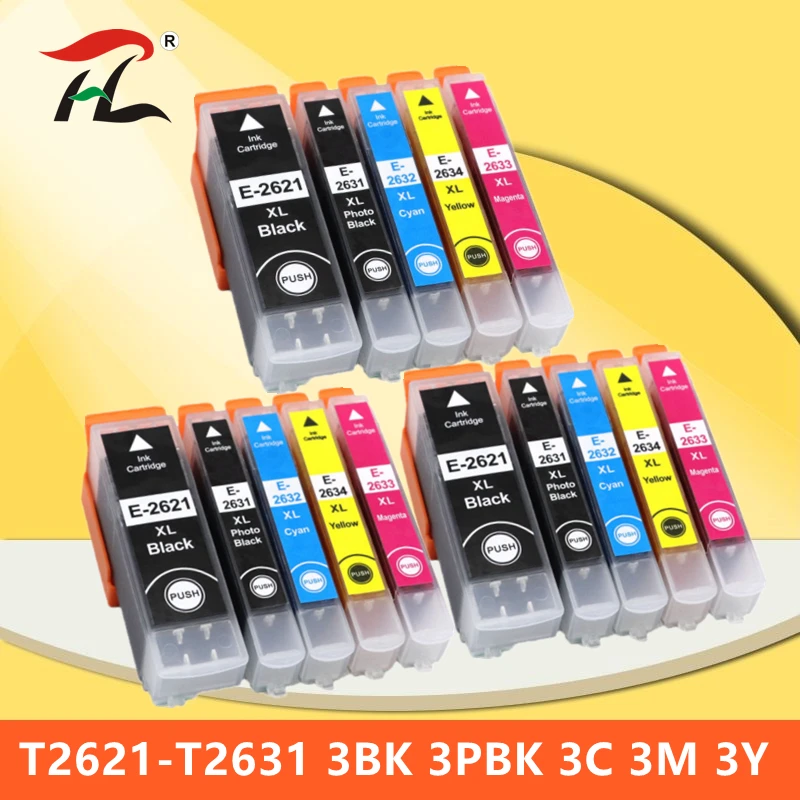 

Совместимый чернильный картридж T2621 26XL для Epson XP510 XP520 XP600 XP605 XP615 XP620 XP625 XP710 XP720 XP800 XP810 XP820